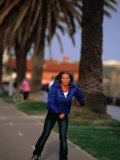 Roller Blader, St. Kilda, Melbourne, Australia Fotografisk trykk av James Braund
