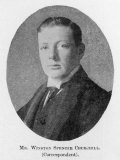 Winston Churchill Portrait of the Young Winston Listed as One of the Wounded from the Boer War Photographie