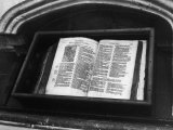 Archbishop Thomas Cranmer's Bible in the North Choir Aisle Canterbury Cathedral Kent England Photographic Print