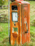 Old Petrol Pump, Taoroa Junction, Rangitikei, North Island, New Zealand Photographic Print by David Wall