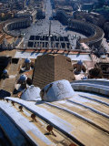 Unequalled View of Rome and Piazza San Pietro from Dome of St. Peter's Basilica, Vatican City Photographic Print by Glenn Beanland