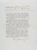 Paper by Robert E. Peary Stating That He Had Attained the Area of the North Pole Photographie
