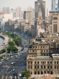 View of the Bund District Along Huangpu River, Shanghai, China Photographic Print by Paul Souders