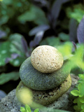 Stones Used as Natural Garden Sculpture Photographie par Lynn Keddie