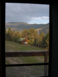 Looking Through a Doorway to the Mountains of Montana, Red Lodge, Montana, United States Photographie par Stacy Gold