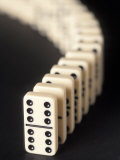 Dominoes Lined Up Lámina fotográfica por Fogstock Llc
