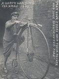 Tom Hughes with the Bicycle He Purchased in 1887 Lámina fotográfica