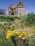 Abandoned Spanish Colonial Mission and Mexican Gold Poppies Photographic Print