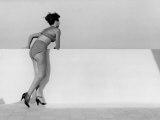 Bather. Woman in Bathing Suit Photographic Print