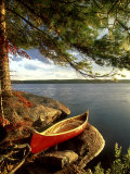 Cedar Canvas Canoe, Canada Photographic Print by David Cayless
