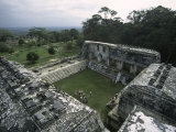 Overlooking Mayan Ruins, Mexico Affiche par Michael Brown