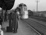 The Burlington Zephyr, East Dubuque, Illinois, c.1940 Print by John Vachon