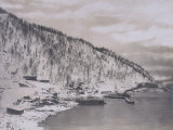 Construction of the Transiberian Railway Around Lake Baikal Photographic Print
