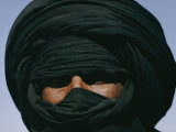 Turbaned Tuareg Man near Hirafok, Algeria Photographic Print by Thomas J. Abercrombie