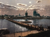 Night View of the City of Cologne Photographic Print