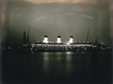 Nocturnal View of the German Transatlantic Liner 'Cap Arcona' Spectacularly Lighted Photographic Print