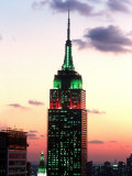 The Empire State Building Illuminated at Night Photographic Print