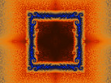 Orange and Blue Fractal Design Photographic Print by Albert Klein