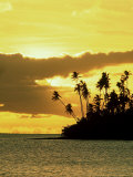 Sunset at Salani Village, Western Samoa Photographic Print by Scott Winer