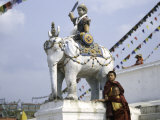 Children by Chorten, Nepal Posters by Michael Brown