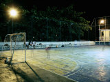 Soccer field Lit Up at Night, Rio de Janeiro, Brazil Photographic Print