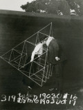 Alexander Graham Bell and Mabel Kissing Within a Tetrahedral Kite Photographic Print by  U.S. Gov'T Library Of Congress