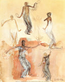 Danseuses Cambodgiennes pour Servir de Gloire Kunstdruck von Auguste Rodin