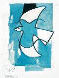 Oiseau Bleu et Gris Print by Georges Braque