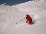 Skier at Mount Swanzy in the Selkirk Mountains Photographic Print
