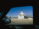 A Schoolhouse Sits Behind a Fence in Mentone Photographic Print