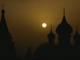Silhouetted Onion Domes of a Russian Orthodox Church Photographic Print