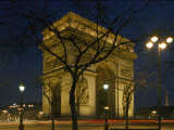 The Famous Arc De Triomphe Seen at Night Photographic Print by Richard Nowitz