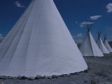 Teepees Sprinkle the Land in Choteau, Montana Photographie