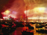 Sydney Harbour Explodes with Light and Sound During the 2000 New Years Celebration Photographic Print by Annie Griffiths