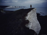 Person Standing on the Edge of a Chalk Cliff Photographic Print by Sam Abell