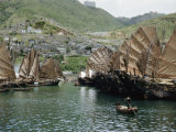 Junks Fill the Harbor Photographic Print by J. Baylor Roberts