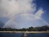 Rainbow Arching over the Island Photographic Print