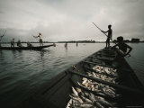 Fishermen on Chingri Ghata Photographic Print