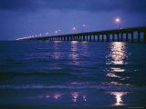 View of the Bridge Tunnel at Night Photographie