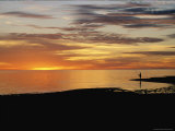 Sunset over a Distant Fisherman Photographie