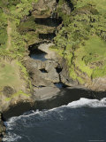 Aerial View of a Rocky Streambed Surrounded by Lush Forest Photographic Print by William Allen
