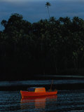 Sunrise with Fishing Boat Photographic Print