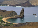 View of Pinnacle Rock on the Shoreline of Bartolome Island Photographic Print by Steve Winter