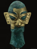 A Gilded Bronze Head, Which was Totem to a Shang King or God Photographic Print