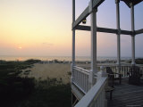 View of Sunset from the Deck of a Beach Cottage Photographic Print by Steve Winter