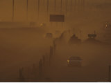 A Dust Storm Blows Through Riyadh Photographic Print
