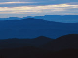 Twilight View of the Blue Ridge Mountains from Big Meadows Photographie