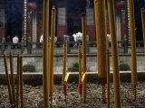 Burning Incense at the Qingyun Temple Photographic Print