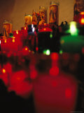 Colored Prayer Candles Illuminate the Chapel of Sanctuario De Chimayo Photographic Print by Stephen St. John