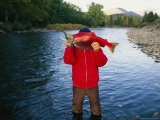 A Fisherman Displays His Sockeye Salmon Catch Photographic Print